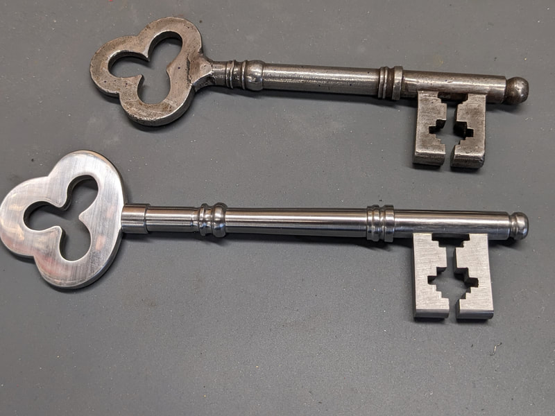 Antique- Church- Bridge-warded-keys-denbigh-locksmiths